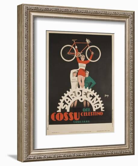 Bicycles Cossu Sardegna, Italian Advertising Poster-null-Framed Giclee Print