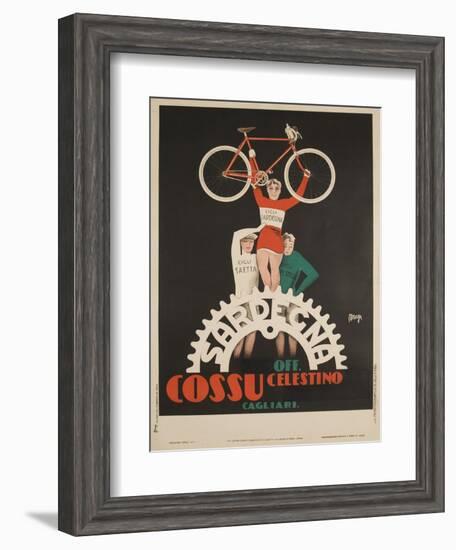 Bicycles Cossu Sardegna, Italian Advertising Poster-null-Framed Giclee Print