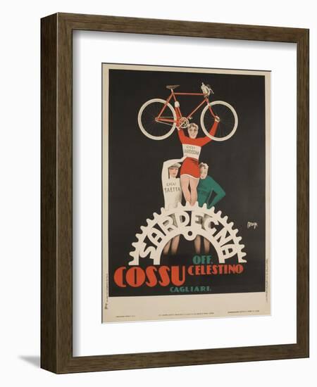 Bicycles Cossu Sardegna, Italian Advertising Poster-null-Framed Giclee Print