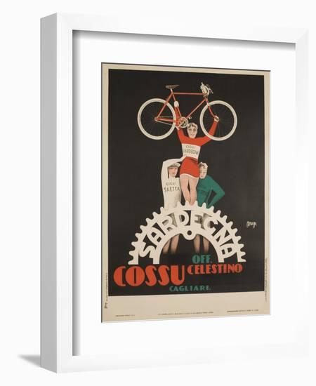 Bicycles Cossu Sardegna, Italian Advertising Poster-null-Framed Giclee Print