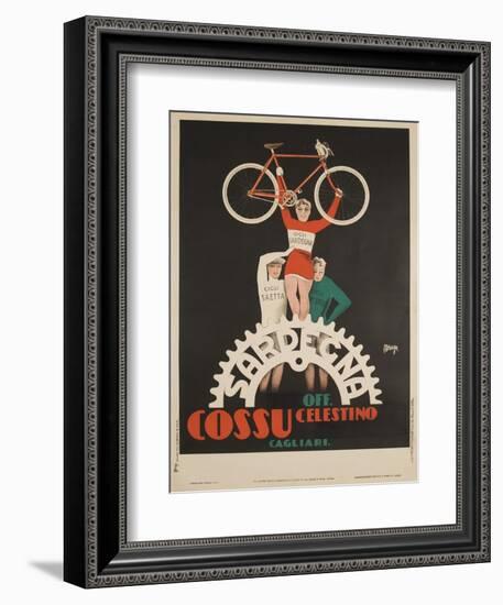 Bicycles Cossu Sardegna, Italian Advertising Poster-null-Framed Giclee Print