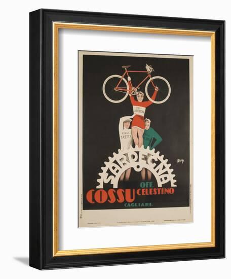 Bicycles Cossu Sardegna, Italian Advertising Poster-null-Framed Giclee Print