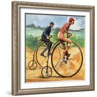 Bicycles Down the Ages. the Penny Farthing-Peter Jackson-Framed Giclee Print