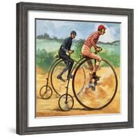 Bicycles Down the Ages. the Penny Farthing-Peter Jackson-Framed Giclee Print