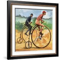 Bicycles Down the Ages. the Penny Farthing-Peter Jackson-Framed Giclee Print