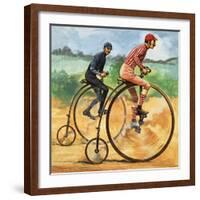 Bicycles Down the Ages. the Penny Farthing-Peter Jackson-Framed Giclee Print