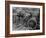 Bicycles Leaning Against the Concrete Wall-Carl Mydans-Framed Photographic Print