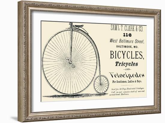 Bicycles, Tricycles, and Velocipedes-null-Framed Art Print