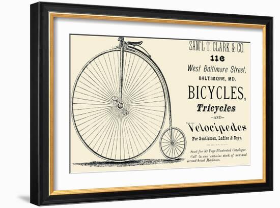 Bicycles, Tricycles, and Velocipedes-null-Framed Art Print