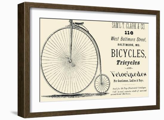 Bicycles, Tricycles, and Velocipedes-null-Framed Premium Giclee Print