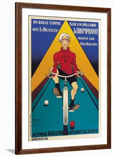 Bicyclette Sur Un Billard-null-Framed Art Print