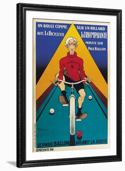 Bicyclette Sur Un Billard-null-Framed Art Print