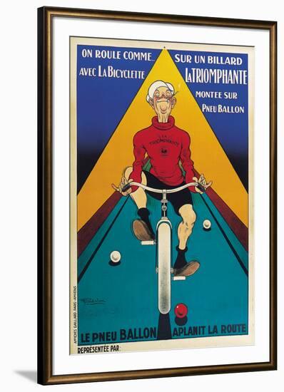 Bicyclette Sur Un Billard-null-Framed Art Print