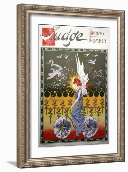 Bicycling, 1896-null-Framed Giclee Print