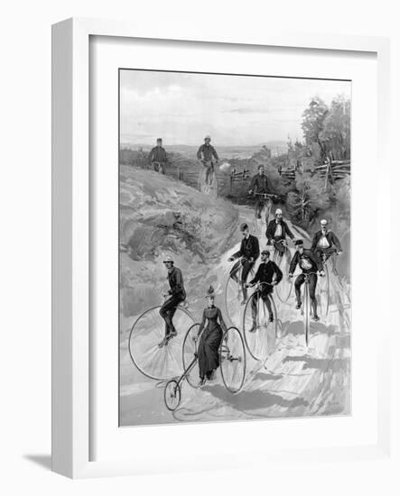 Bicycling-Hy Sandham-Framed Giclee Print