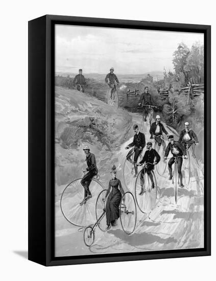 Bicycling-Hy Sandham-Framed Premier Image Canvas