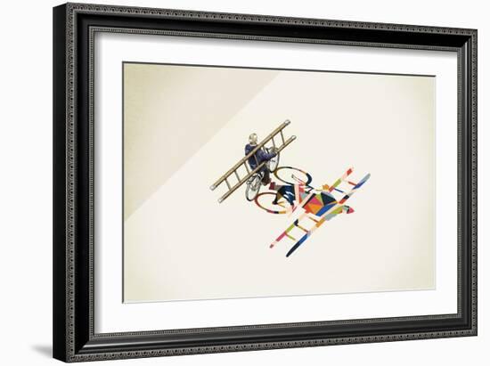 Bicyclist-Jason Ratliff-Framed Giclee Print