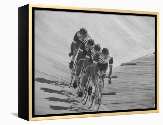 Bicyclists Competing at the Olympics-George Silk-Framed Premier Image Canvas