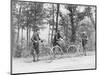 Bicyclists in Central Park-null-Mounted Photographic Print