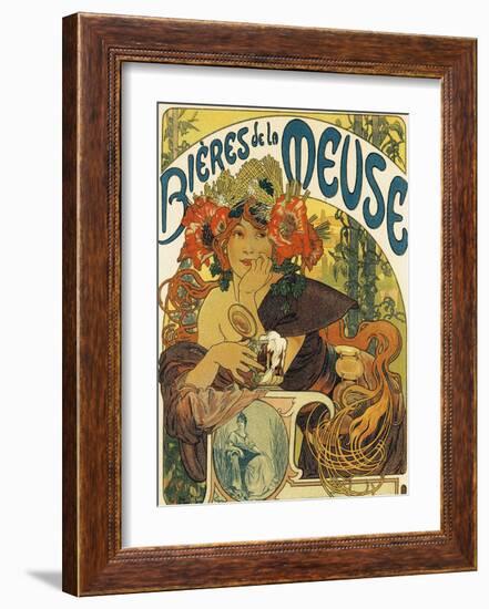 Bières de la Meuse, 1897-Alphonse Mucha-Framed Art Print