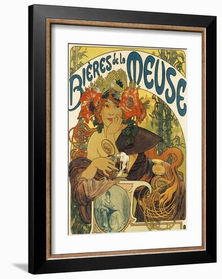 Bières de la Meuse, 1897-Alphonse Mucha-Framed Art Print