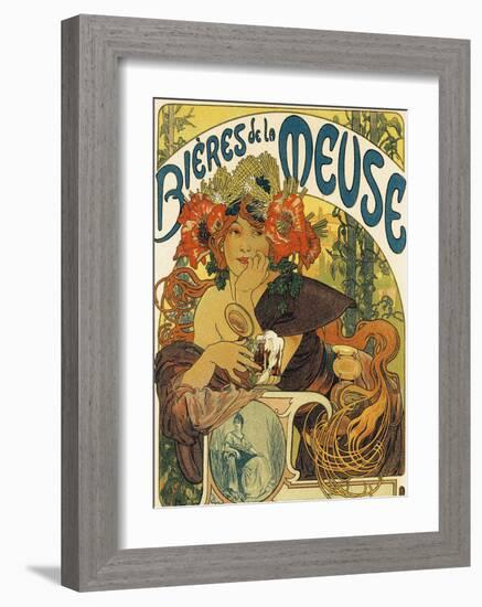 Bières de la Meuse, 1897-Alphonse Mucha-Framed Art Print