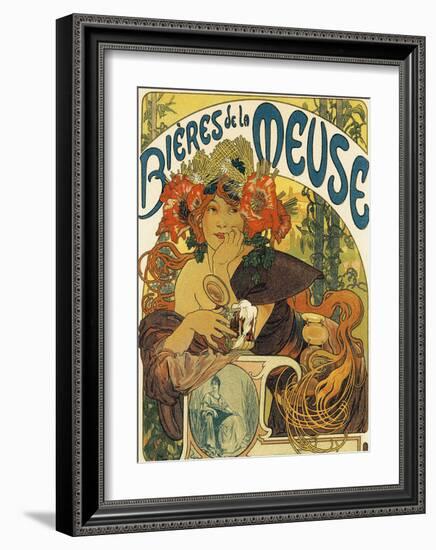 Bières de la Meuse, 1897-Alphonse Mucha-Framed Art Print