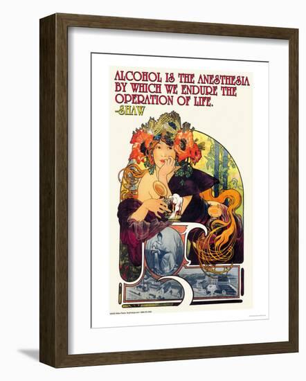 Bieres de le Meuse-Alphonse Mucha-Framed Art Print