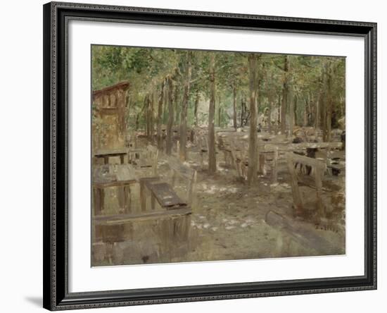 Biergarten in Dachau, 1888-Fritz von Uhde-Framed Giclee Print