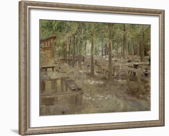 Biergarten in Dachau, 1888-Fritz von Uhde-Framed Giclee Print