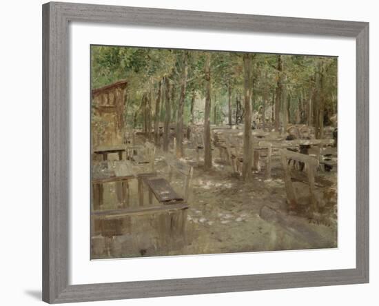 Biergarten in Dachau, 1888-Fritz von Uhde-Framed Giclee Print