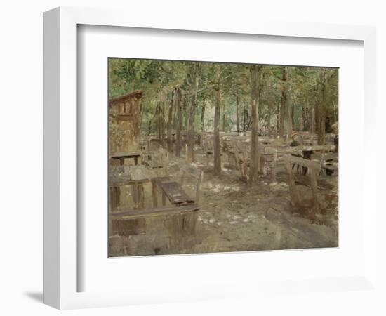 Biergarten in Dachau, 1888-Fritz von Uhde-Framed Giclee Print