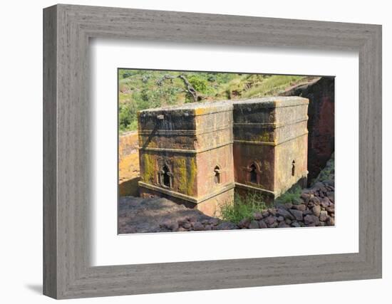 Biete Ghiorgis, House of St. George, one of the rock hewn churches in Lalibela, Ethiopia-Keren Su-Framed Photographic Print