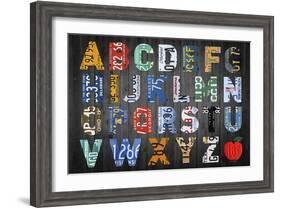 Big Alphabet-Design Turnpike-Framed Giclee Print