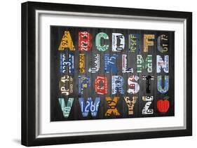 Big Alphabet-Design Turnpike-Framed Giclee Print