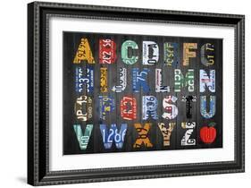 Big Alphabet-Design Turnpike-Framed Giclee Print