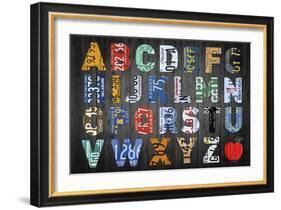 Big Alphabet-Design Turnpike-Framed Giclee Print
