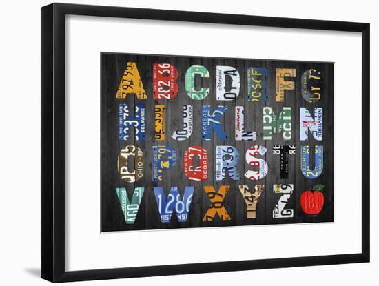 Big Alphabet-Design Turnpike-Framed Giclee Print