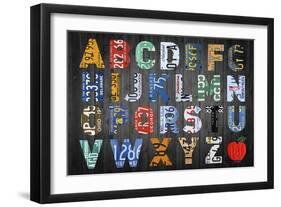 Big Alphabet-Design Turnpike-Framed Giclee Print