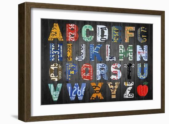 Big Alphabet-Design Turnpike-Framed Giclee Print