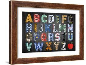 Big Alphabet-Design Turnpike-Framed Giclee Print