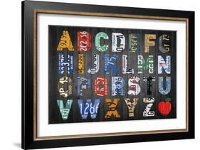 Big Alphabet-Design Turnpike-Framed Giclee Print