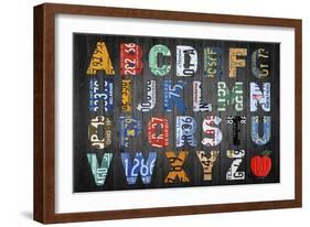 Big Alphabet-Design Turnpike-Framed Giclee Print