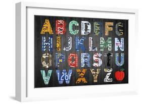 Big Alphabet-Design Turnpike-Framed Giclee Print