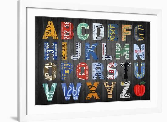 Big Alphabet-Design Turnpike-Framed Giclee Print