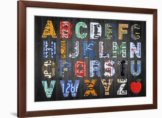 Big Alphabet-Design Turnpike-Framed Giclee Print