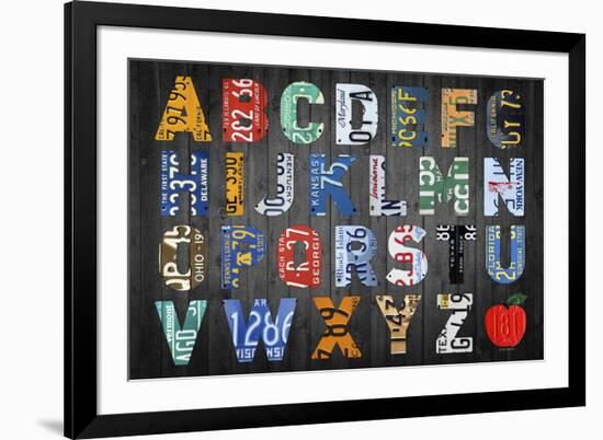 Big Alphabet-Design Turnpike-Framed Giclee Print