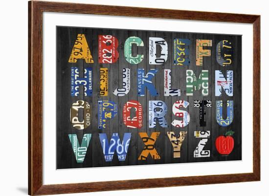 Big Alphabet-Design Turnpike-Framed Giclee Print