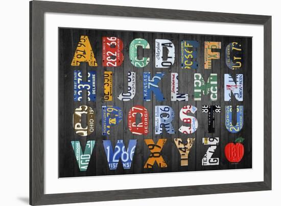 Big Alphabet-Design Turnpike-Framed Giclee Print