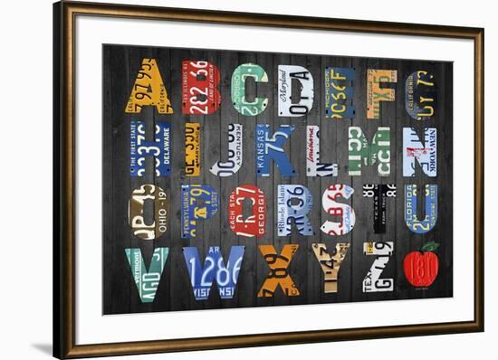 Big Alphabet-Design Turnpike-Framed Giclee Print